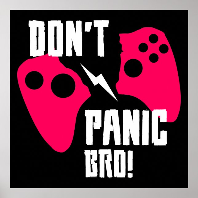 Poster Não entre em pânico, mano game (Frente)