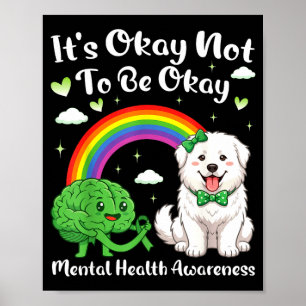 Poster Não estar bem consciência da saúde mental grande p