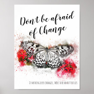 Poster Não esteja receoso de citações da borboleta da