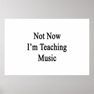 Pôster Não estou ensinando música