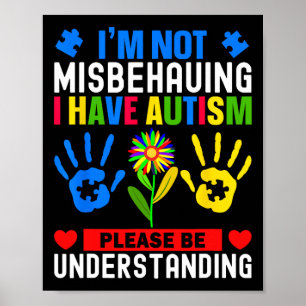Poster Não Estou Me Comportando Mal Tenho Conscientização