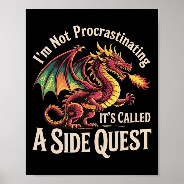Poster Não estou procrastinando. É chamado de uma busca l (Frente)