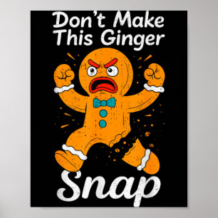Poster Não Faça Este Natal de Biscoito de Gengibre Estala