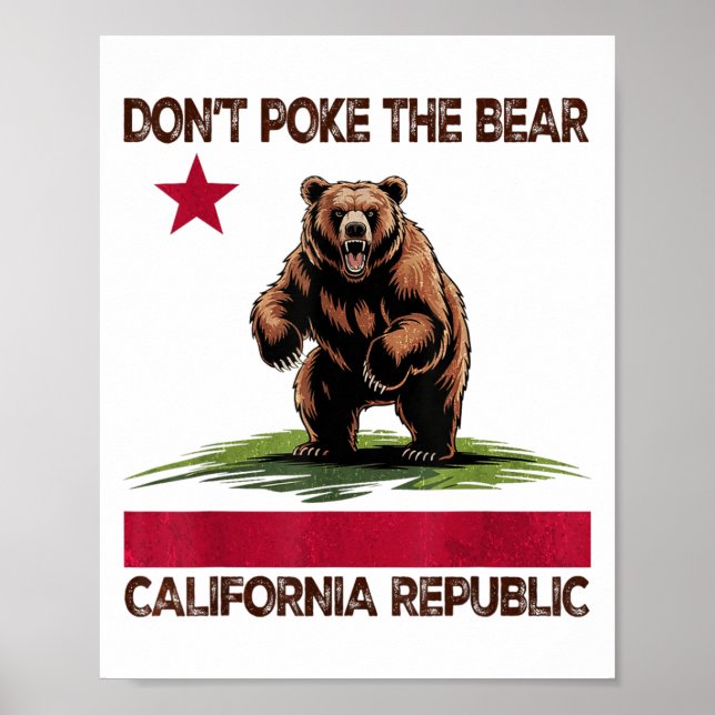 Poster Não faça o Design do Urso da Califórnia (Frente)