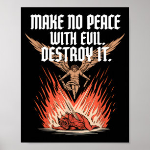 Poster Não Faça Paz Com O Mal Arcanjo Miguel Jesus Vá