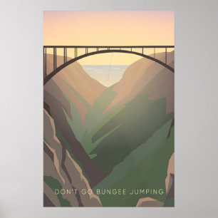 Poster Não Faça Pulo de Paraquedas Cartaz de Viagens