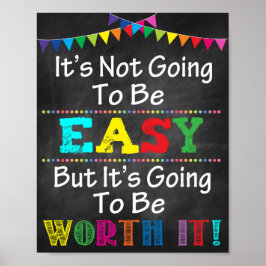 Poster Não Fácil, Mas Vale A Pena Imprimível