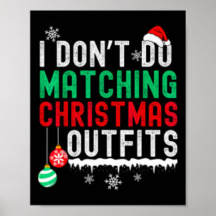 Poster Não Faço Roupas de Natal Combinando Família Casal