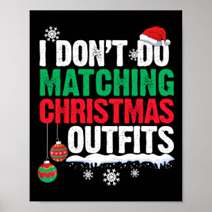 Poster Não Faço Roupas de Natal Combinando Xmas Família