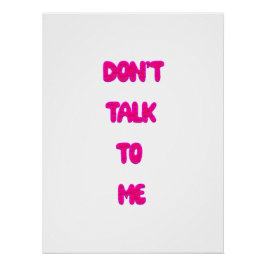 Pôster Não fale comigo