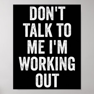 Poster Não Fale Comigo Estou Malhando Academia Fitness Co