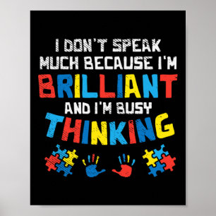 Poster Não fale muito ocupado pensando em consciência de