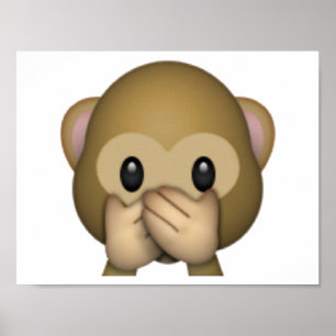 Pôster Não fale nenhum macaco mau - Emoji