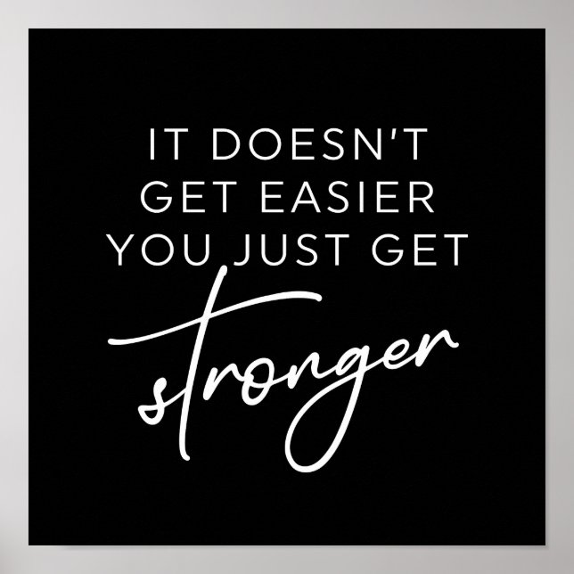 Poster Não fica mais fácil você só ficar mais forte (Frente)