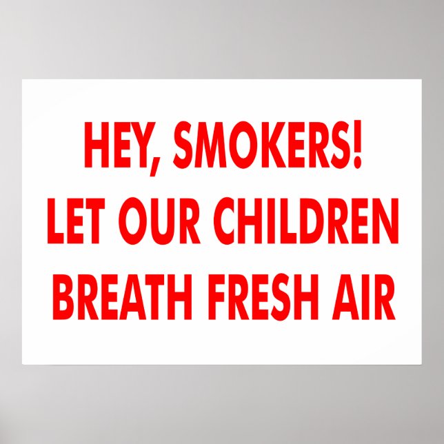 Pôster Não fumar (Frente)