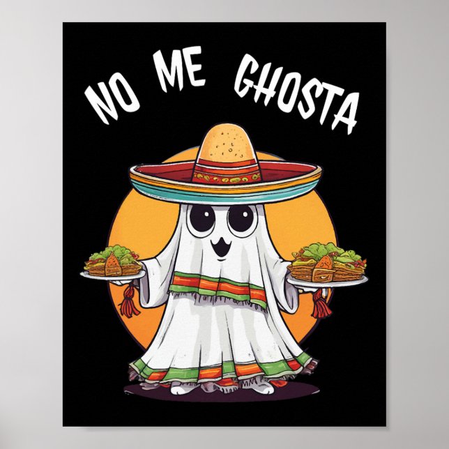 Poster Não, Ghosta Engraçado, Fantasma Mexicano do Hallow (Frente)