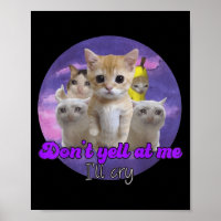 Não grite comigo, eu vou chorar de gato triste