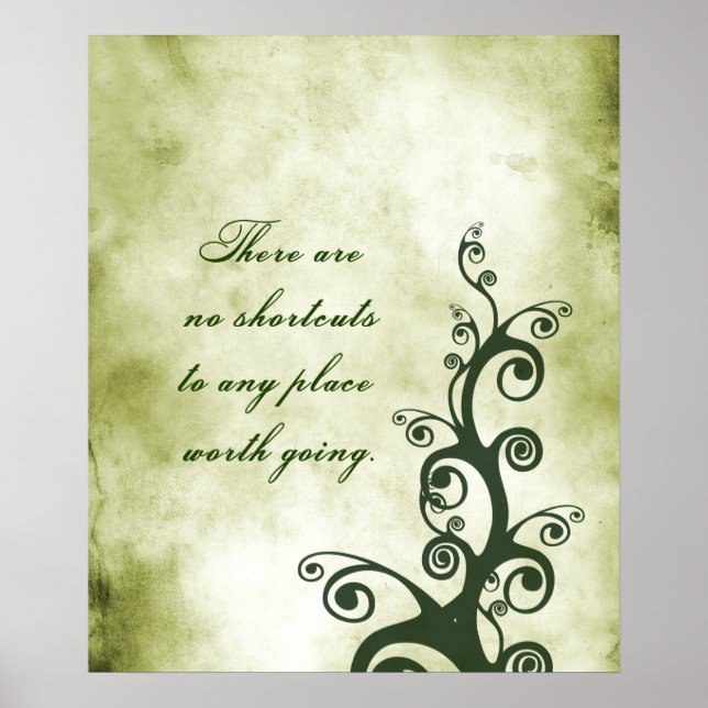 Poster Não há atalhos para nenhum lugar que valha a pena (Frente)