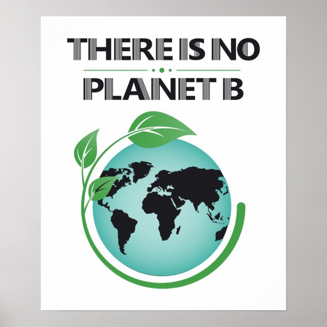 Poster Não Há Consciência Ambiental Do Planeta B (Frente)