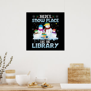 Poster Não Há Lugar Como a Biblioteca de Natal