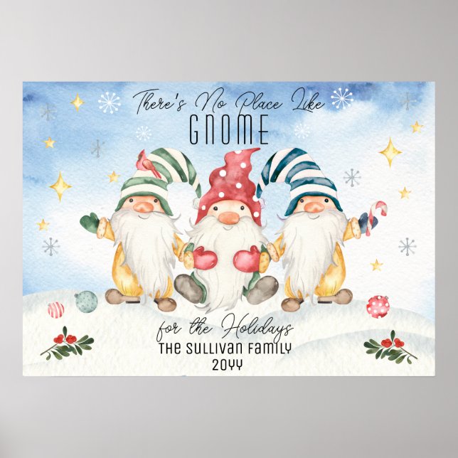 Poster Não há lugar como Gnome para os feriados (Frente)