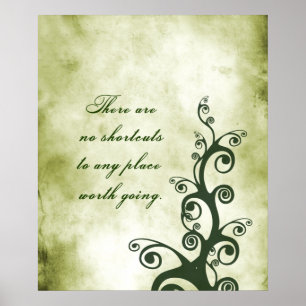 Poster Não há nenhum atalho a nenhum ir do valor do lug