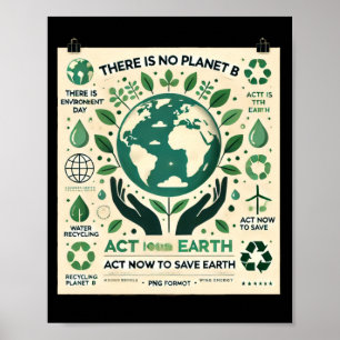 Poster Não Há Planeta B Atue Agora Para Salvar A Terra Ca