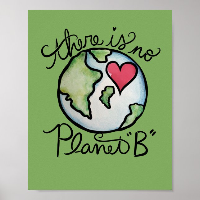 Poster Não há planeta B Dia da Terra (Frente)