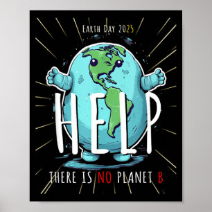 Poster Não Há Planeta B – Dia da Terra 2025 Ecológico