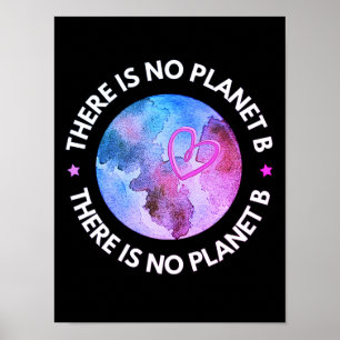 Poster Não há planeta Terra B roxo