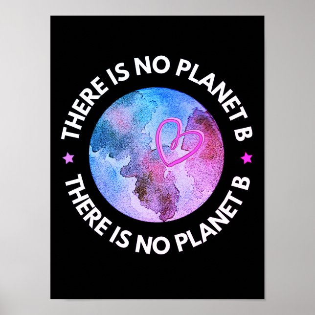 Poster Não há planeta Terra B roxo (Frente)