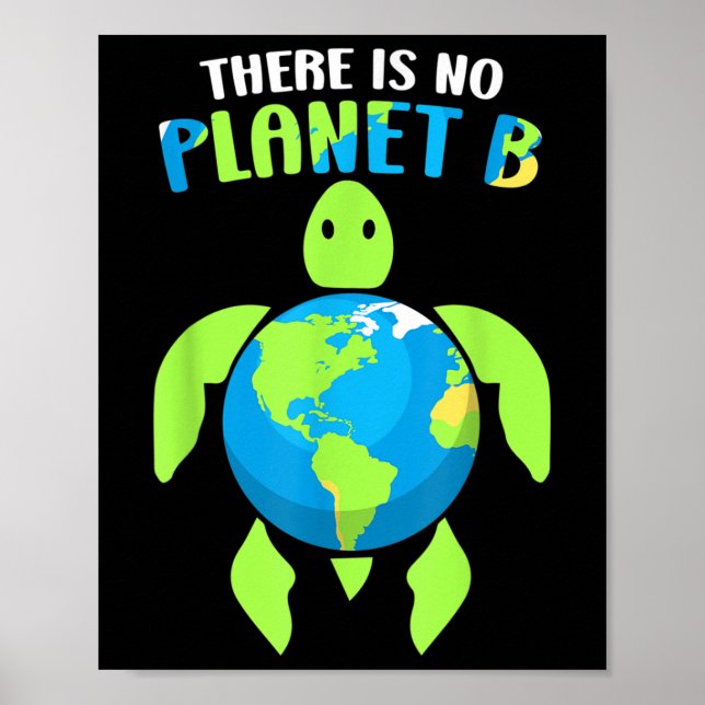 Poster Não Há Proteção Ambiental Climática Do Planeta B (Frente)