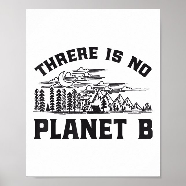 Poster Não Há Proteção Ambiental Do Planeta B Retenção (Frente)