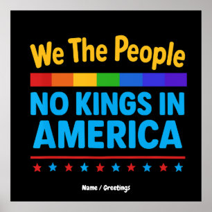 Poster Não Há Reis Na América Nós, Igualdade Pessoas, Lib