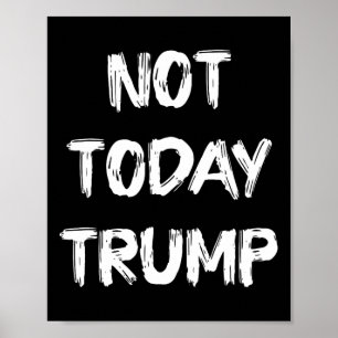 Poster Não Hoje Trump Defende Democracia Não Ditadura