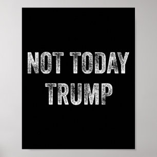 Poster Não Hoje Trump Não Meu Presidente Pró Democracia