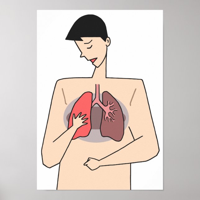 Poster Não ignore as doenças pulmonares. (Frente)