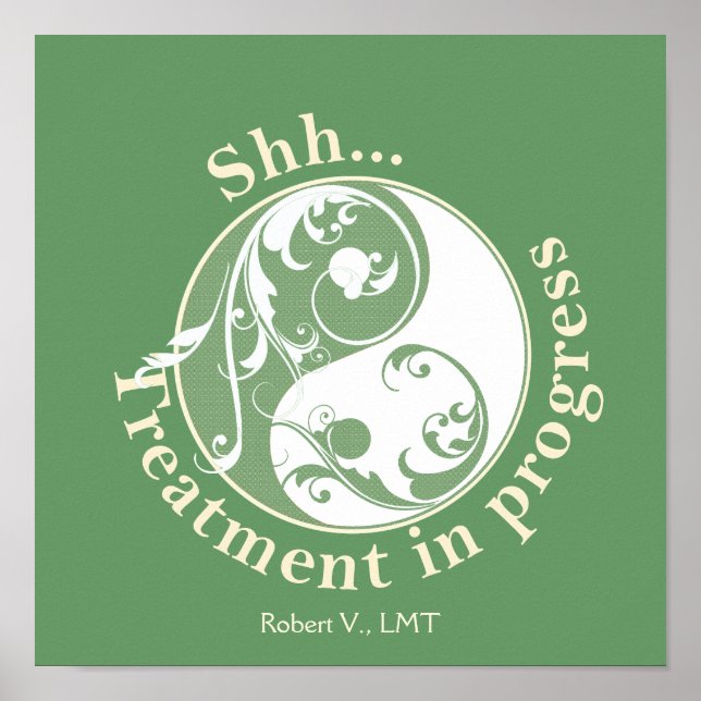 Pôster Não Incomodar Yin e Yang (Frente)