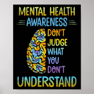 Poster Não julgue o que você não entende de saúde mental