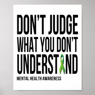 Poster Não julgue o que você não entende de saúde mental