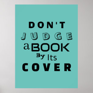 Poster "Não Julgue um Livro pela Capa" Inspirador