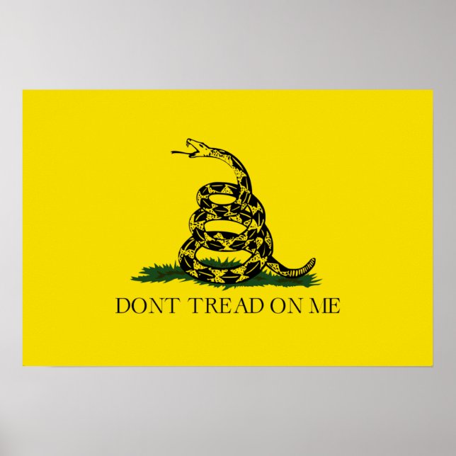 Pôster Não lance a bandeira americana Gadsden (Frente)