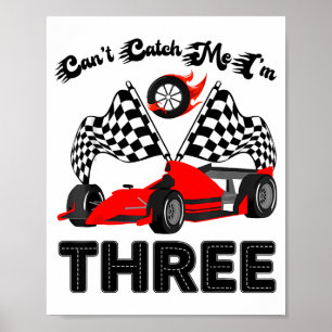 Poster Não Me Apanhes Eu Estou Três Aniversário 3º Vermel