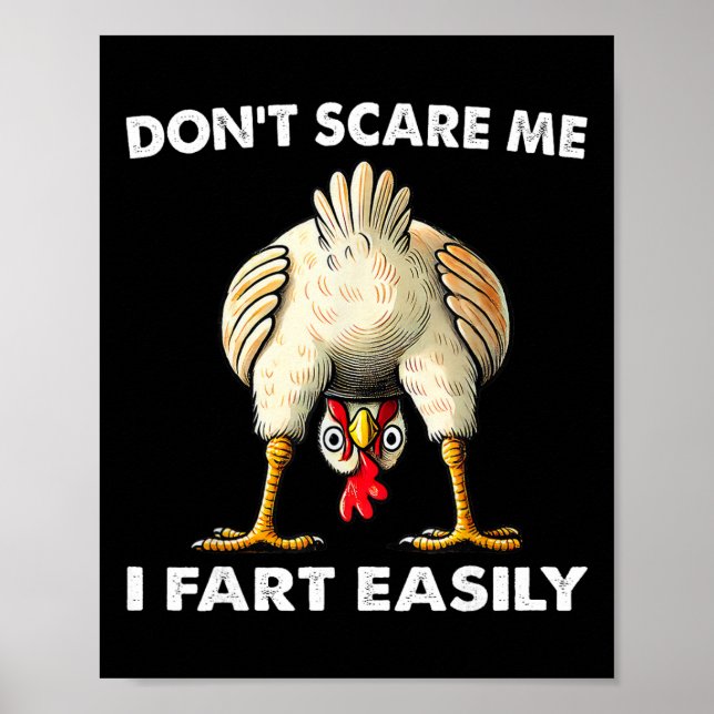 Poster Não me Assuste Eu Peido Facilmente Engraçado Sarca (Frente)