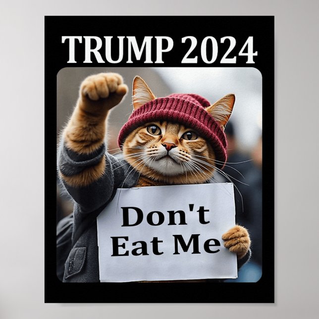 Poster Não me coma gatos para Trump 2024 (Frente)