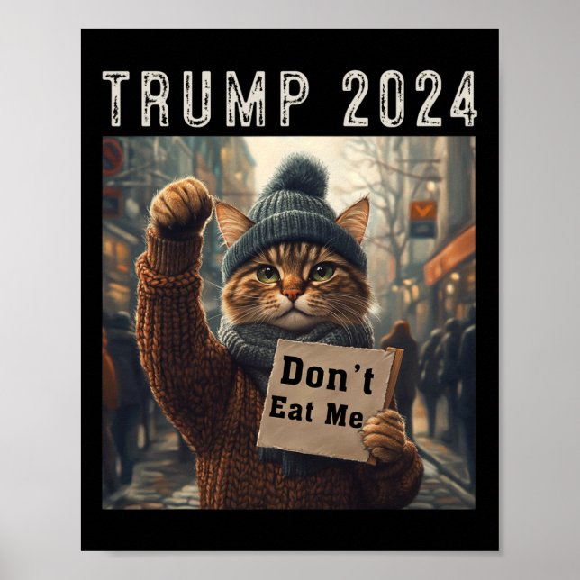 Poster Não me coma gatos para Trump 2024 (Frente)