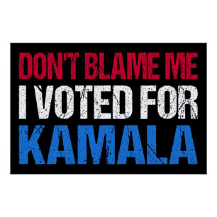 Pôster Não me culpes, votei em Kamala