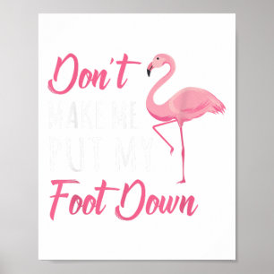 Poster Não Me Faça Colocar Meu Pé Baixo Flamingo _1