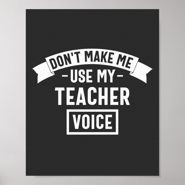 Poster não me faça usar a voz do meu professor (Frente)