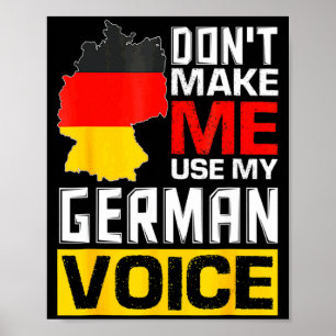 Poster Não Me Faça Usar Minha Voz Alemã Alemanha Deutsc 